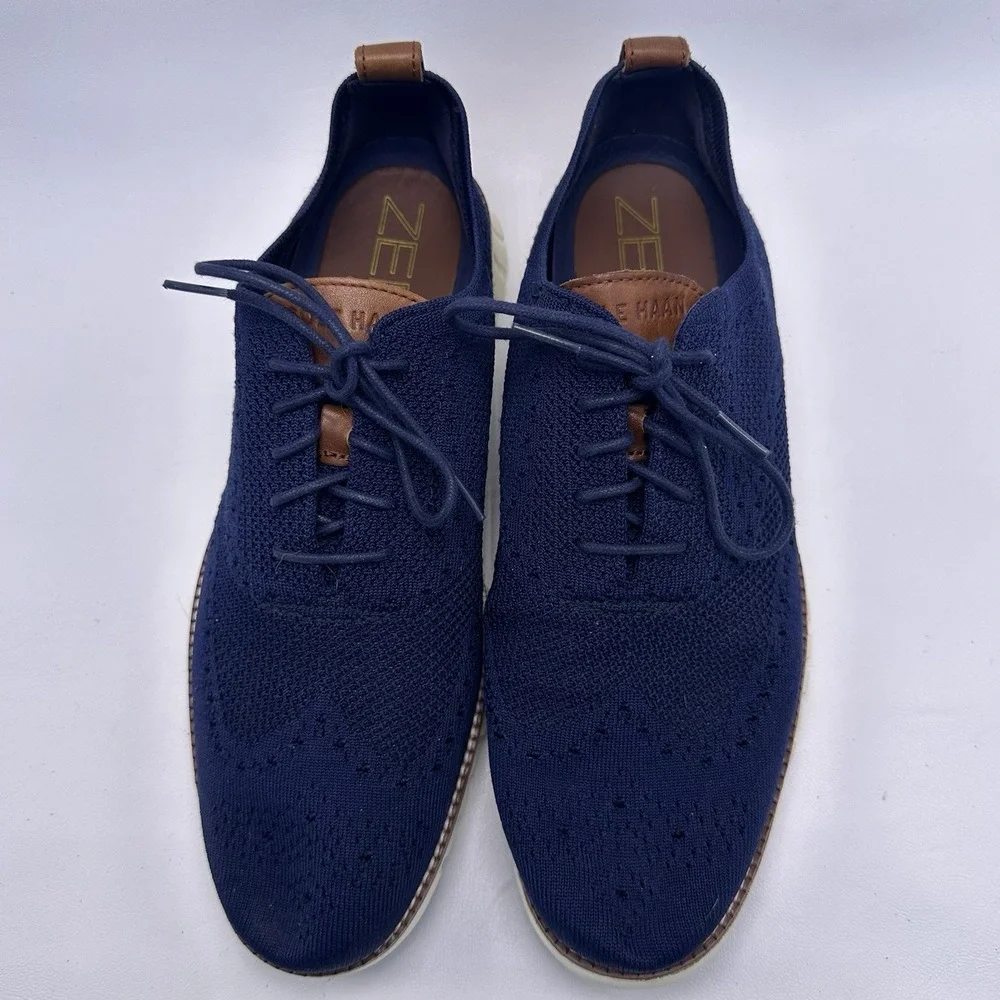 Cole Haan ZeroGrand Stitchlite Men's 11 M Wingtip Oxford Casual Shoes Blue